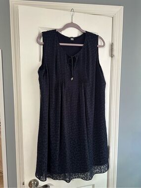 Tommy Hilfiger Navy Dress with Pale Pink Trim